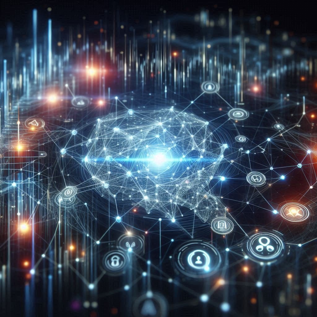 AI analyzing a network graph
