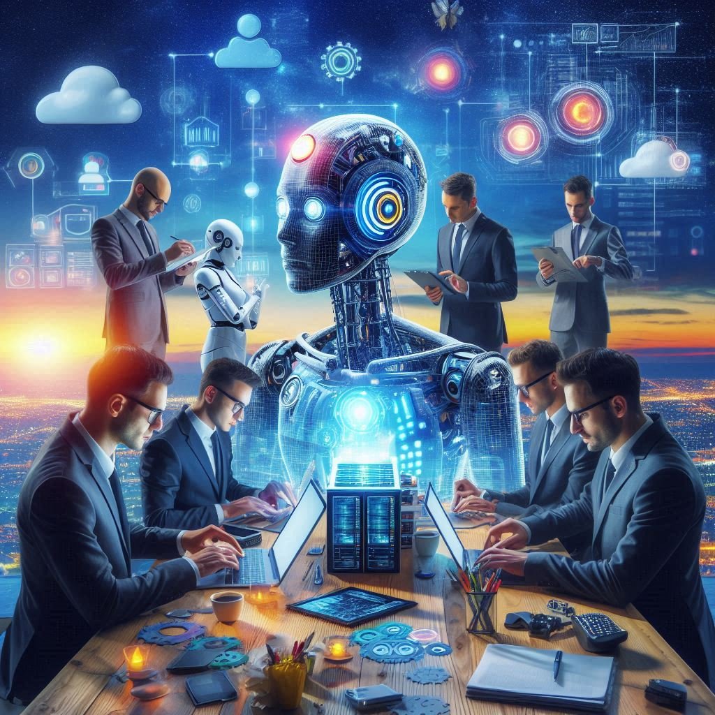 IT team setting up AI tools